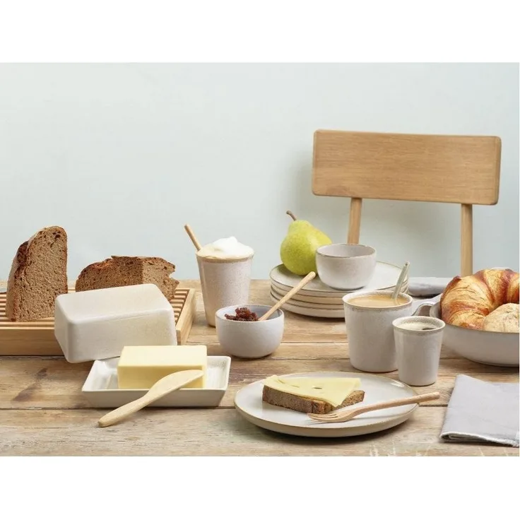 ASA Selection Brotteller, Brot Teller, Essteller, Kuchenteller, Dessertteller, Steinzeug, Sand, Ø 14. 5 cm, 27131107