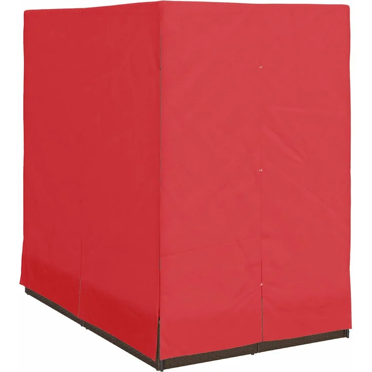 vidaXL Doppelte Sonnenliege Rot Poly-Rattan 3376133 – Bild 4