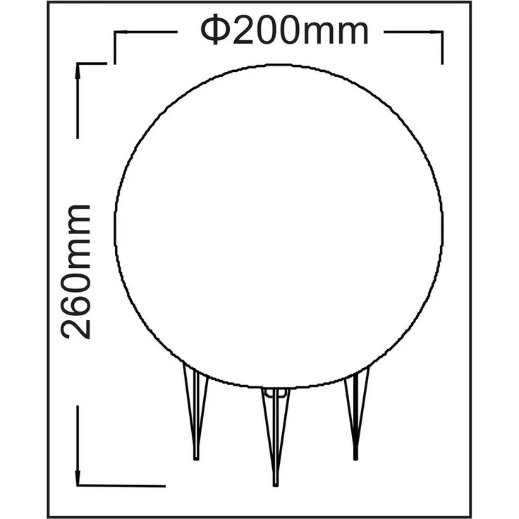 TRANGO LED Gartenleuchte, 200S Gartenkugel IP65 Kugelleuchte *SANDSTONE* mit 20cm Durchmesser & ca. 5 Meter IP44 Zuleitungskabel & E27 Fassung, Kugellampe, Gartenleuchte, Außenleuchte, Außenlampe – Bild 3
