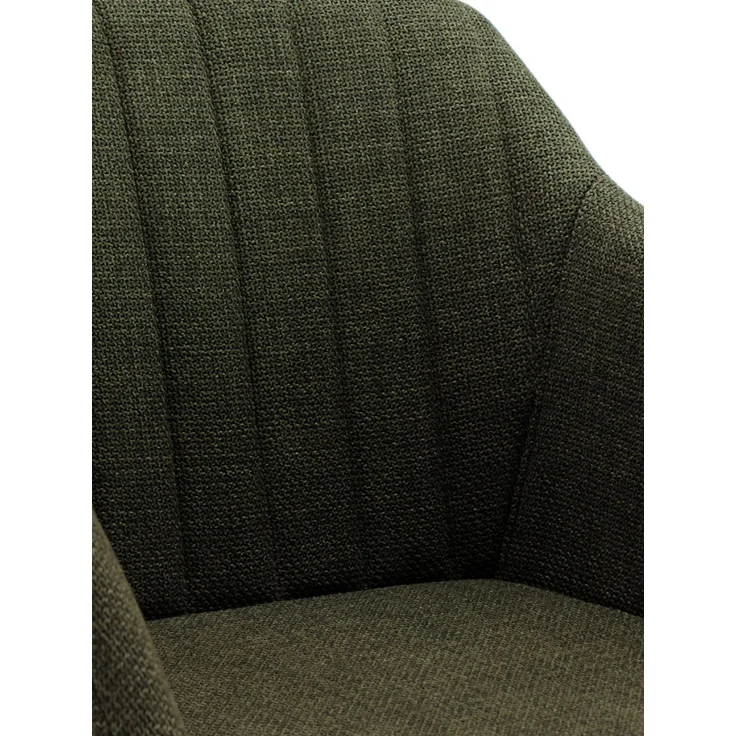 GOEURVANT 711 Esszimmerstühle 4er-Set mit Armlehnen, Webstoff - Olivgrün – Bild 7