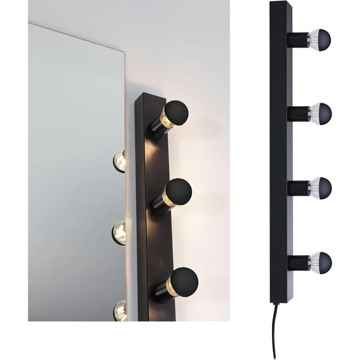 Paulmann 80101 Spiegelleuchte Regula II Stecker 4-flammig E14 Schwarz IP44 – Bild 12