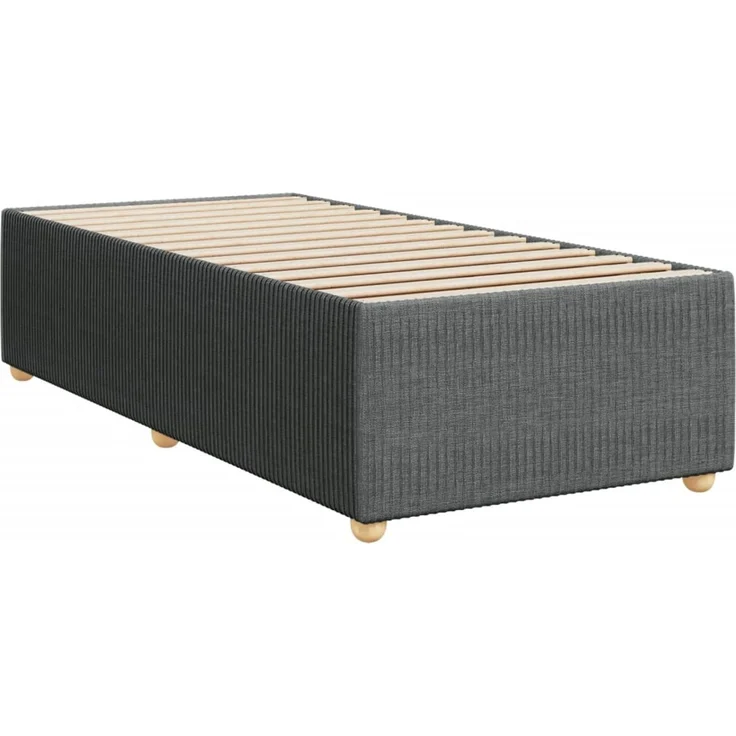 vidaXL Boxspringbett mit Matratze Dunkelgrau 80x200 cm Stoff 3294198 – Bild 10