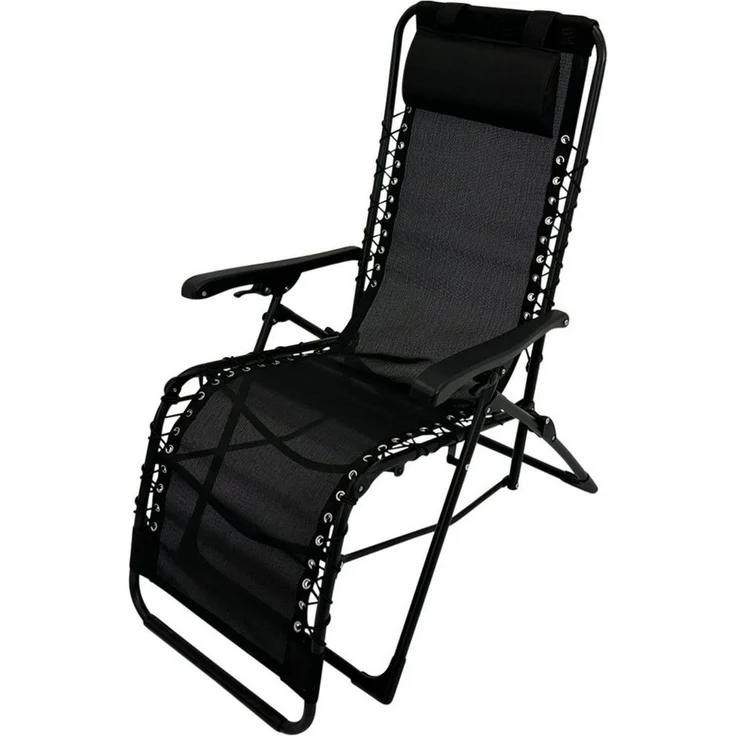 DEGAMO Relaxsessel NIZZA, Kunstgewebe schwarz 2*1, stufenlos verstellbar, faltbar – Bild 5