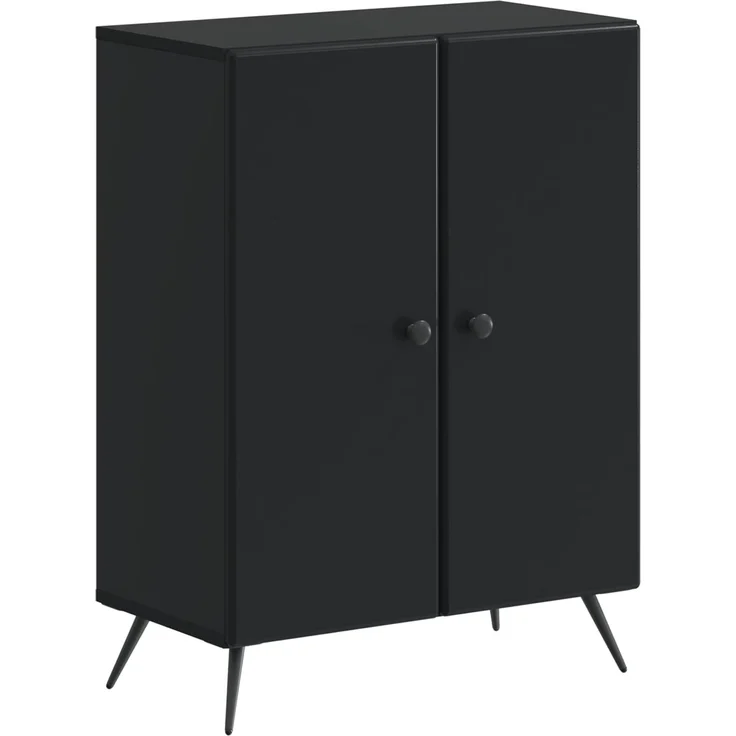 vidaXL 3-teiliges Badezimmer-Schranksystem BREDA Schwarz Holzwerkstoff 3417478 – Bild 3