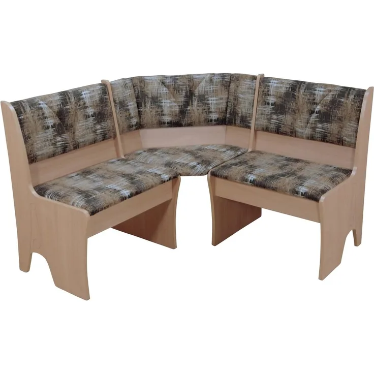 Eckbank mit Truhenfunktion "Paula I", 124x124 cm, buche / mocca