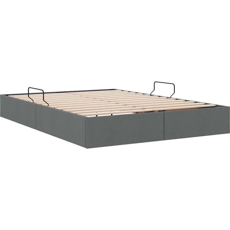 vidaXL Ottoman Bettgestell mit Speicher Dunkelgrau 140 x 200 cm Stoff 3442827 – Bild 5
