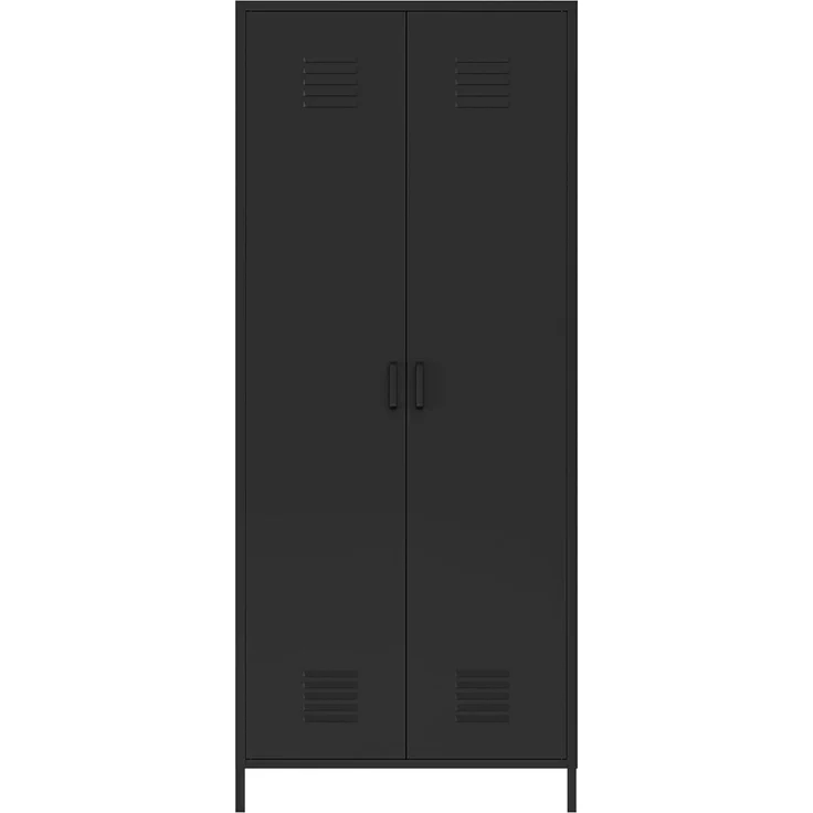 Kleiderschrank Seinäjoki 180x76x50 cm Schwarz [en. casa] – Bild 7
