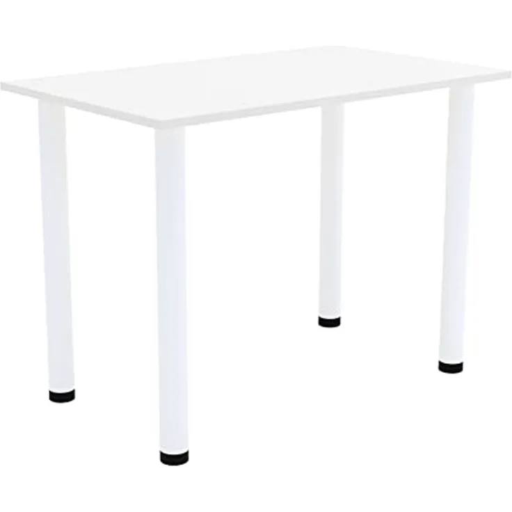 AKKE Esstisch, Esszimmertisch mit weißen Beinen Küchentisch Bürotisch 2mm PVC
