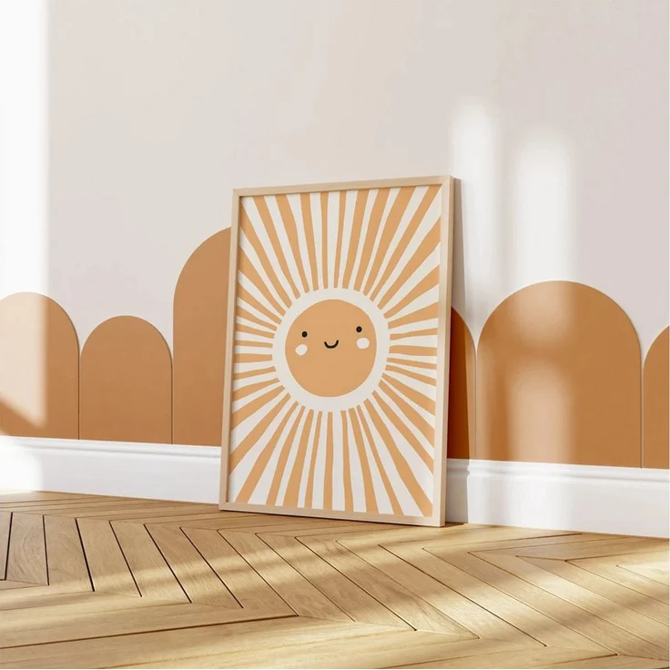 JUSTGOODMOOD Poster Premium ® Sonne Blumen Regenbogen Sonne Kinderzimmer, Wolke (1 St), verschiedene Größen verfügbar – Bild 4