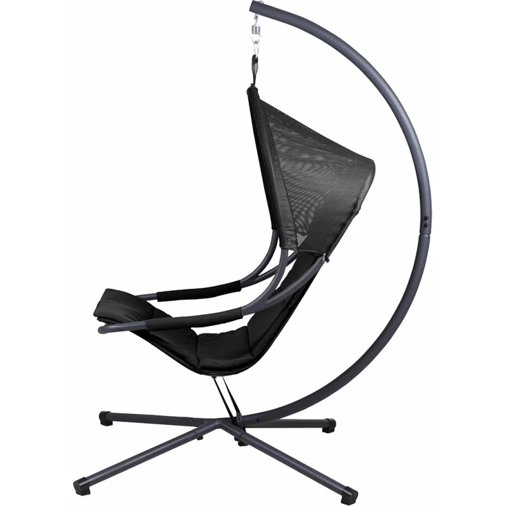 Siena Garden Hängesessel LAGOMA black Hängekorb mit Kissenauflage – Bild 3