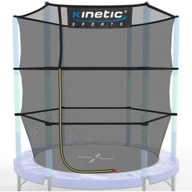 Kinetic Sports Trampolinnetz, Ersatz Fangnetz Netz mit Reißverschluss, UV-beständig – Bild 5