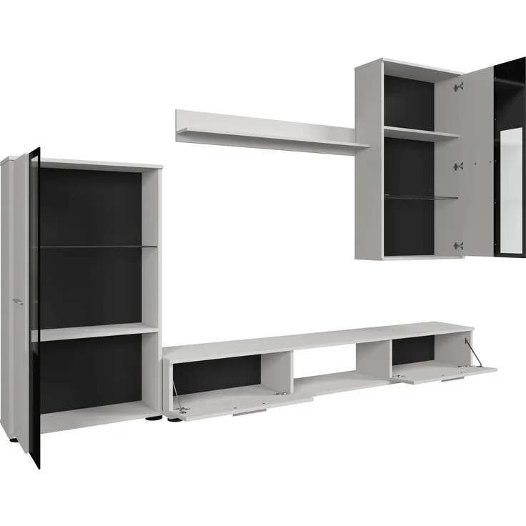 Wohnwand Salsa, ohne Beleuchtung, Farbe: Nuss Okapi – Bild 3