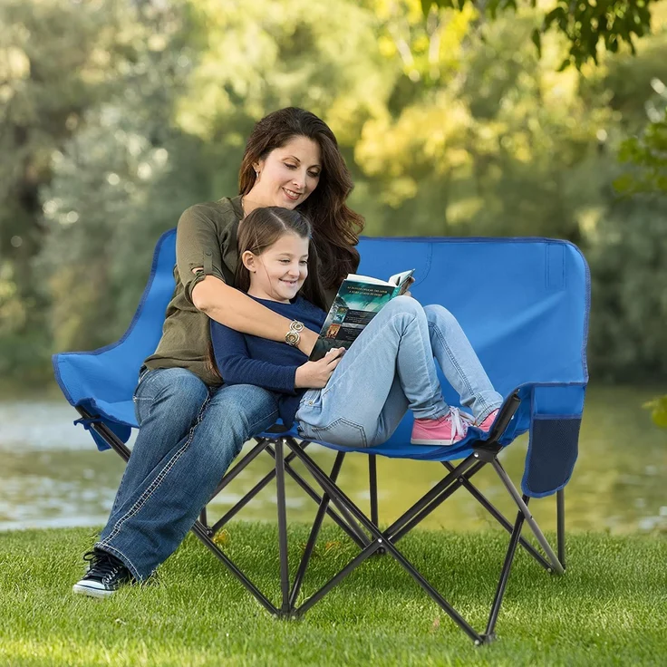 Sunula Klappbares Campingsofa für 2 Personen, Blau – Bild 2