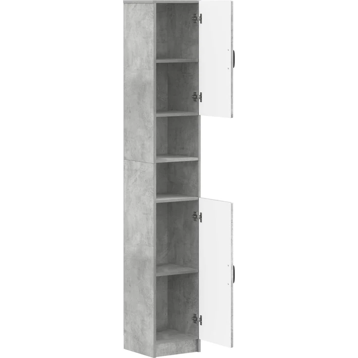 vidaXL Badezimmerschrank mit offenem Regal UTRECHT Betongrau 897698 – Bild 2
