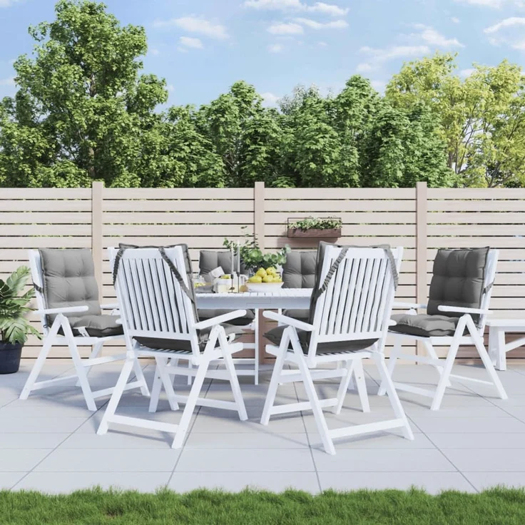 vidaXL Outdoor-Kissen 6 stk. Grau 100 x 50 x 7 cm 377676 – Bild 1