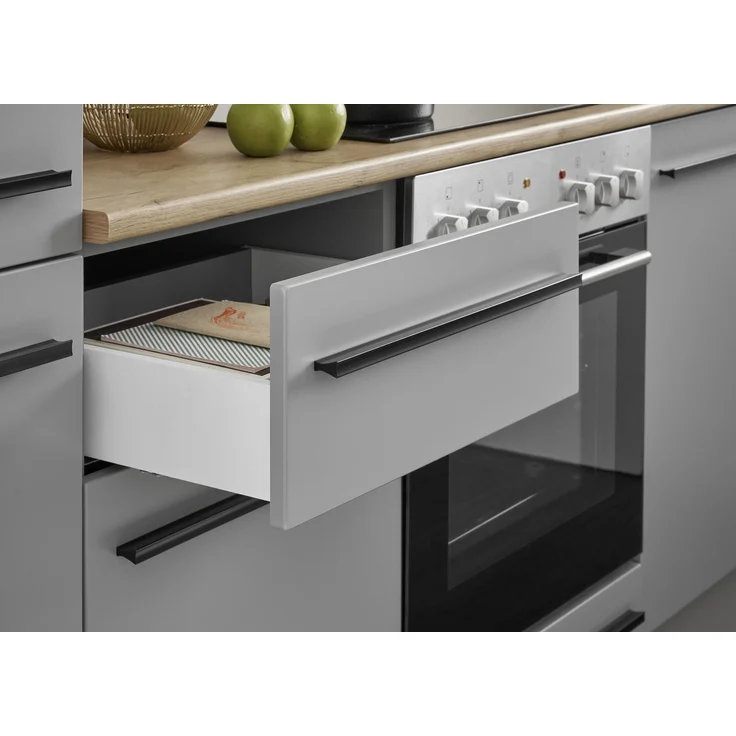 Küchenzeile >Denver< Grau / Grau matt mit Lancelot Eiche Dekor - 220x211x60cm (BxHxT) – Bild 8