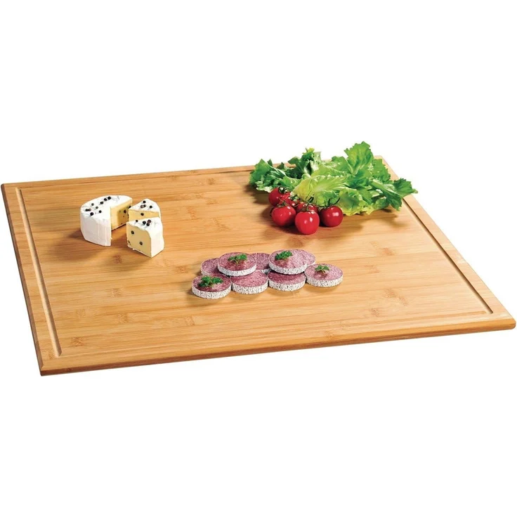 Kesper | XXL Schneideplatte | Abdeckplatte extra groß | 56 x 50 x 4 cm | Backbrett | FSC Bambus | ideal auch Schneideplatte oder Hackbrett – Bild 2