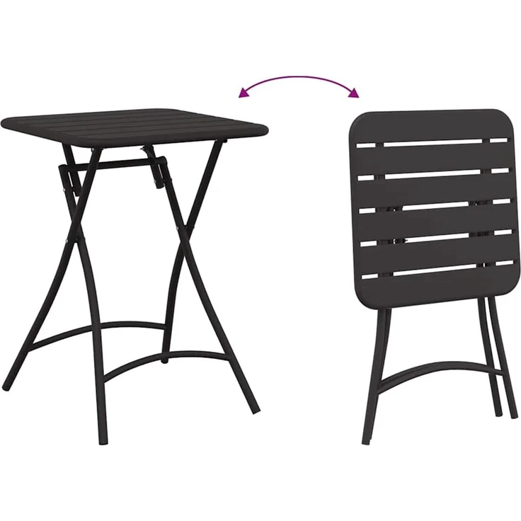 vidaXL Bistrotisch Anthrazit 55 x 55 x 72,5 cm 42002948 – Bild 9