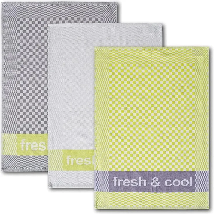 Dyckhoff Geschirrtuch Fresh & Cool, Maße je Tuch ca. 50x70 cm, (Set, 3-tlg), mit drei verschiedenen Motiven