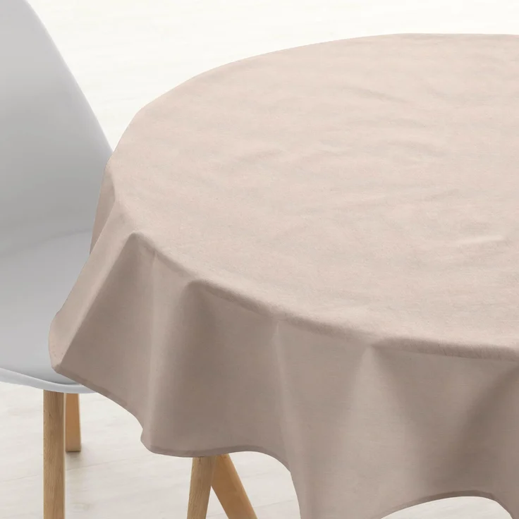 BELUM Tischdecke rund, Durchmesser 140, schmutzabweisend, 100% harzbeschichtete Baumwolle, Tischdecke ohne Wachstuch, Tischdecke aus Baumwolle, wasserdicht, schmutzabweisend, flüssigkeitsabweisend – Bild 1