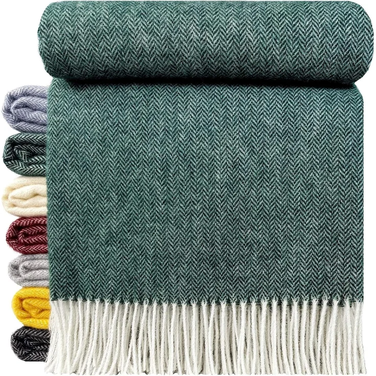 Wolldecke "TIROL A" 100 % Wolle, 140 x 200 cm in versch. Farben, STTS
