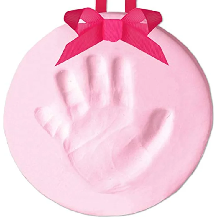 Pearhead 50026 Babyprints Handabdruck oder Fußabdruck Andenken Ornament, weiß
