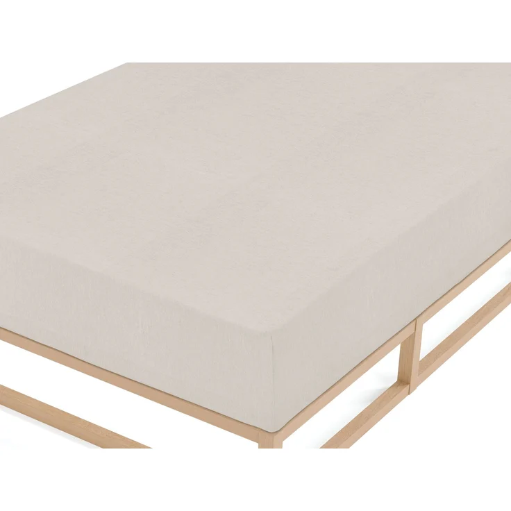 biberna Melange-Flanell Spannbetttuch 0841380 MELANGE UNI, kitt, 1x 180x200 cm - 200x200 cm – Bild 2