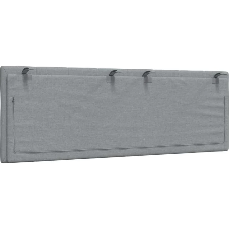 vidaXL Kopfteil-Kissen "Hanko" Hellgrau 140 cm Stoff Grau – Bild 6
