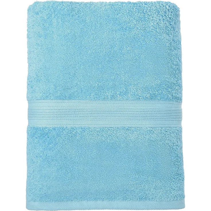 leevitex® Saunatuch Frottee XXL, (1-St), 80 x 200 cm, extra groß & saugfähig, Hellblau/Himmelblau – Bild 6