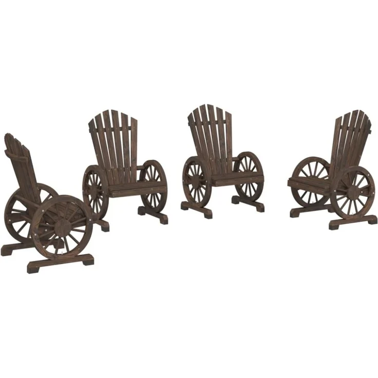 vidaXL Adirondack-Gartenstühle 4 Stk. Massivholz Tanne 3207118 – Bild 2