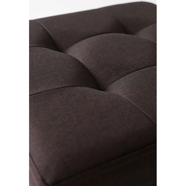 dibea Sitzhocker mit Stauraum, multifunktionaler Hocker aus Leinen, pflegeleicht & komfortabel, 38x38x38 cm, braun – Bild 4