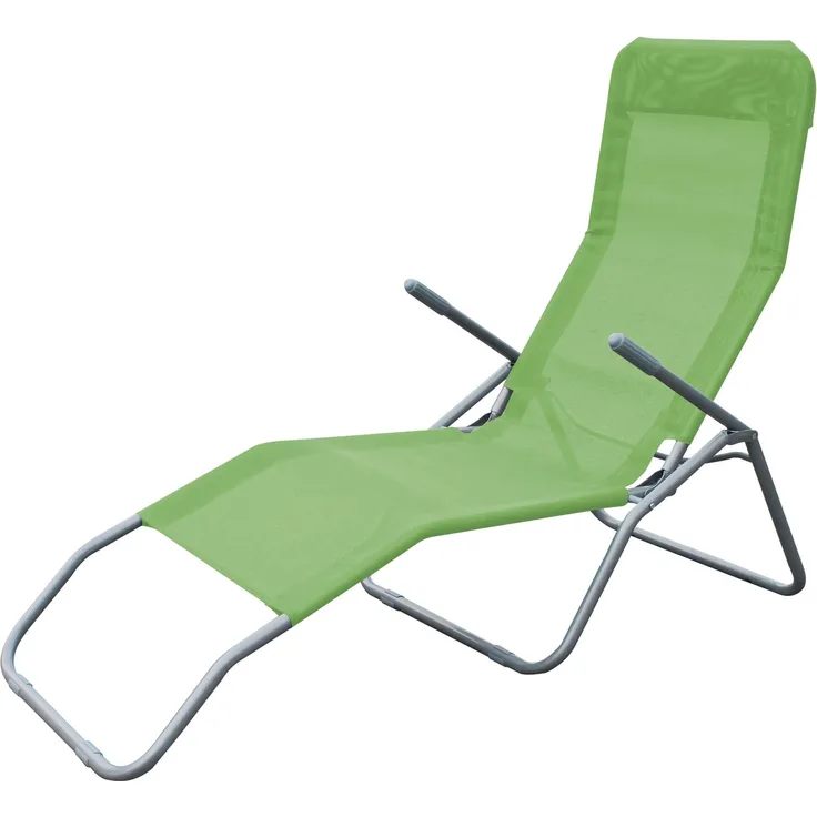 Siestaliege Kippliege Sonnenliege Strandliege Gartenliege klappbar lime-grün