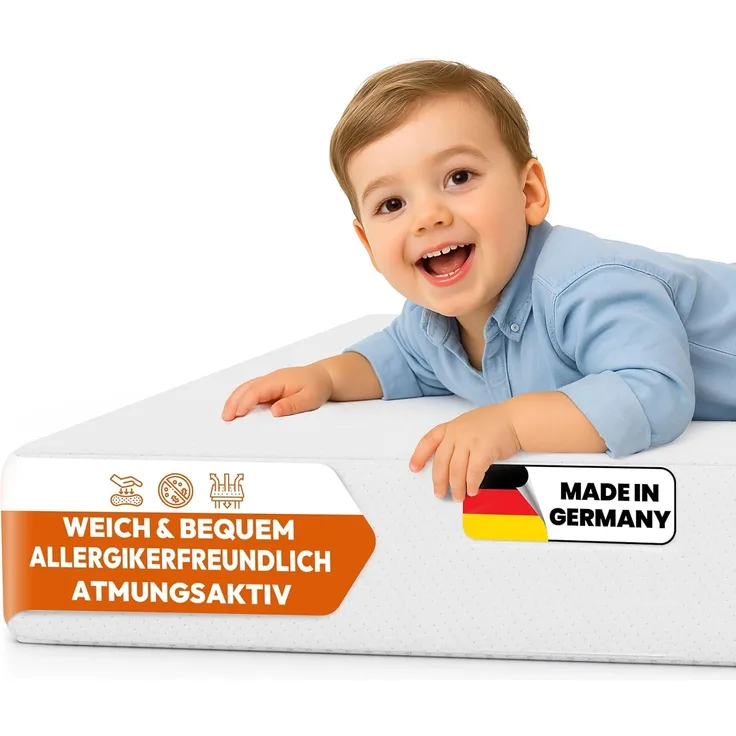 Foxx Baby Kindermatratze 60x120x6 cm pflegeleichter Bezug Hochwertiger Schaumstoffkern - Größe (cm): 60x120x6, Auswahl: Matratze