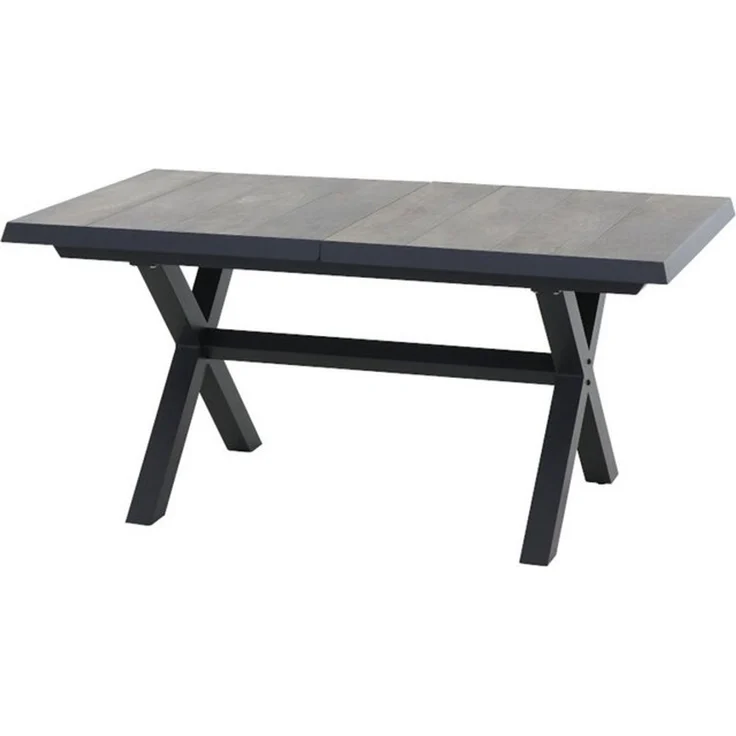 Siena Garden Sincro Tisch, ausziehbar, 160/200x90 cm ? Aluminium (matt anthrazit) & Keramik (washed- – Bild 4