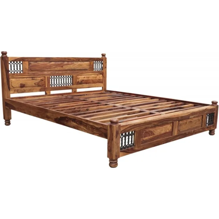 Bett Jali 180x200 aus indischem Sheesham-Massivholz
