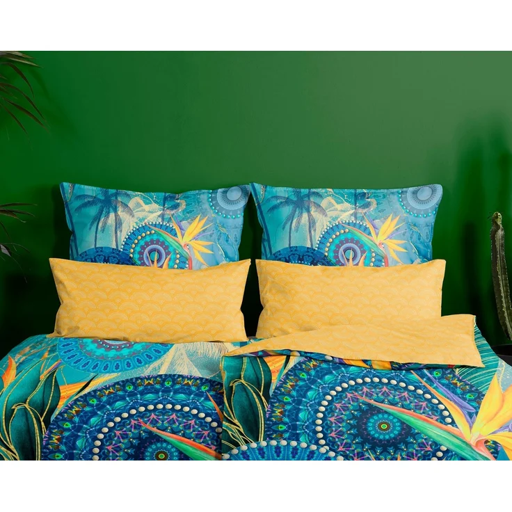 HIP Mako Satin Bettwäsche 155 X 220 cm + 1 x 80 X 80 cm Novia bunt – Bild 2