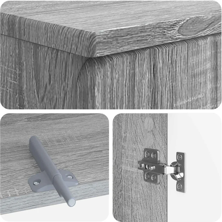 vidaXL 2-teiliges Badezimmer Schrank Set ZWOLLE Sonoma-Grau 3417600 – Bild 6