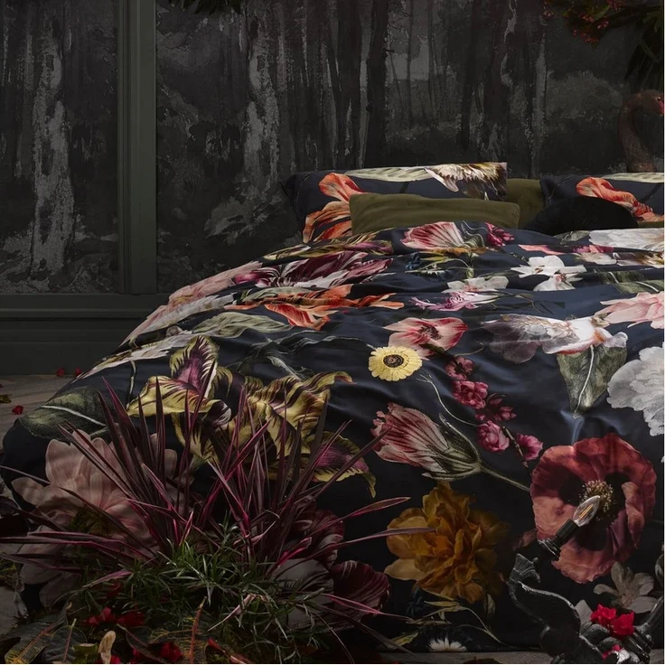 Essenza Bettwäsche Filou Dark Blue Satin 200 x 200 + 2x 80 x 80 cm – Bild 3