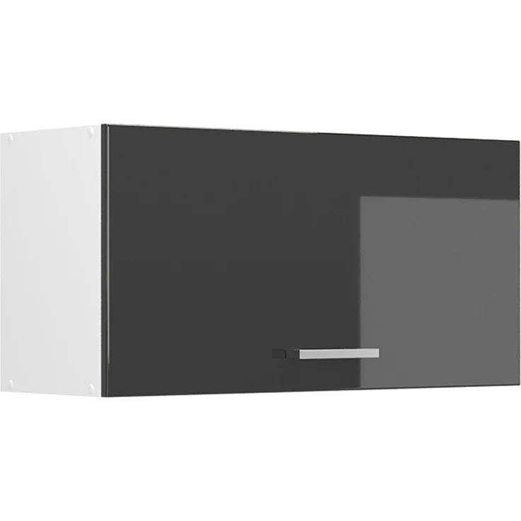 Hängeschrank R-Line Anthrazit Hochglanz/Weiß 80 cm Flach Vicco – Bild 1