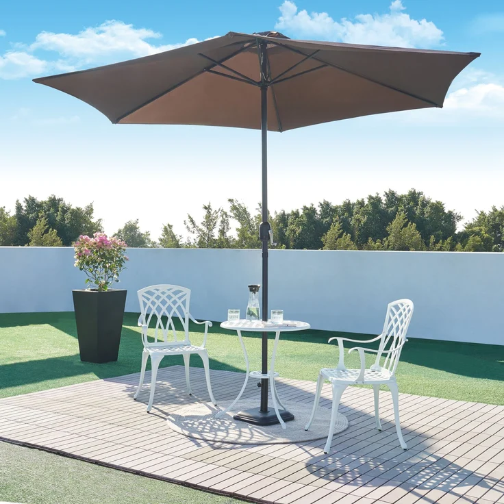 Bistro-Set Vena 3-tlg. Aluminiumguss Weiß [casa. pro] – Bild 2