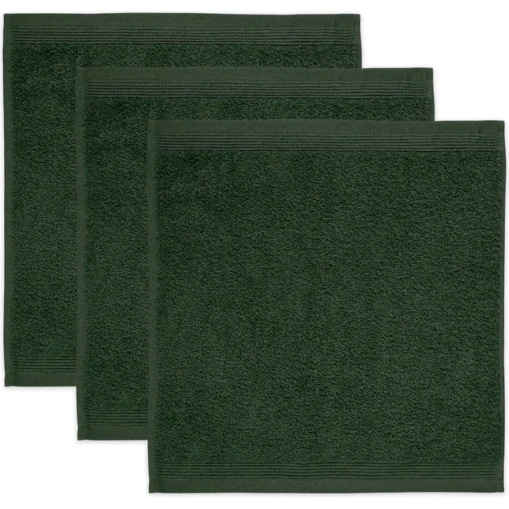 Möve Superwuschel Seiftuch 30x30 cm aus 100% Baumwolle, Cypress 3er Set – Bild 1