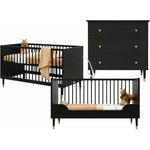 Bopita Cloë Set 2, Mattschwarz Kinderzimmerset 2-teilig