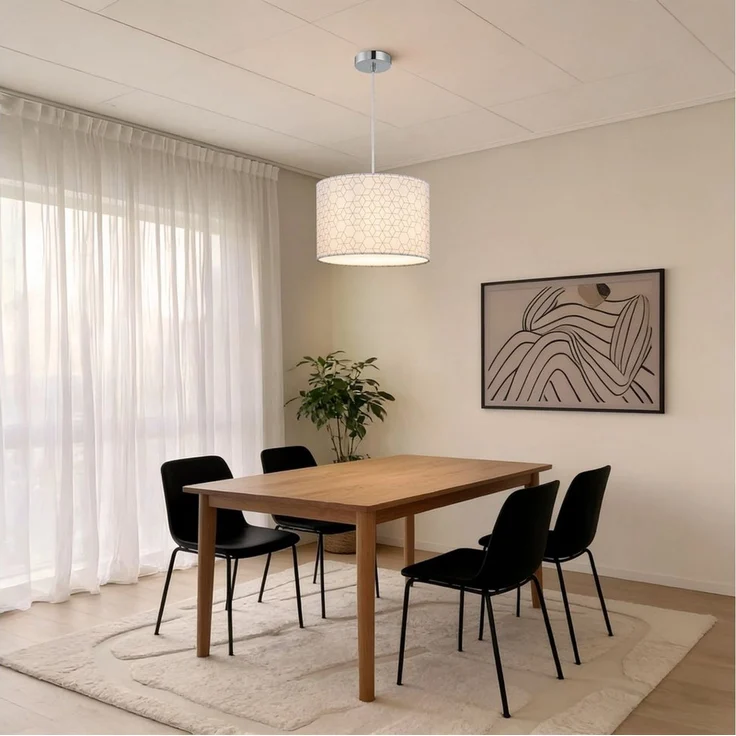 Zedelmaier Pendelleuchte Hängelampe hängend Deckenlampe E27x1/Max. 40 W, ohne Leuchtmittel, ohne Leuchtmittel, Geeignet für Esszimmer Wohnzimmer Schlafzimmer Flur – Bild 5