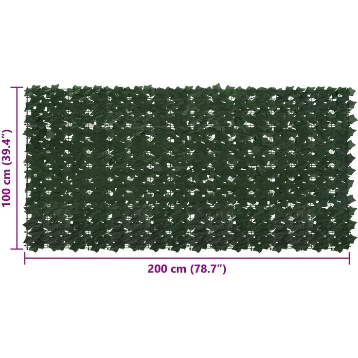 vidaXL Balkonsichtschutz mit Blättern Dunkelgrün 200 x 100 cm 42040627 – Bild 5