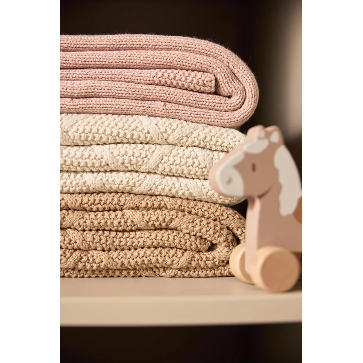 Jollein Cosy Knit Babydecke - 75x100 cm - Wild Ros – Bild 8