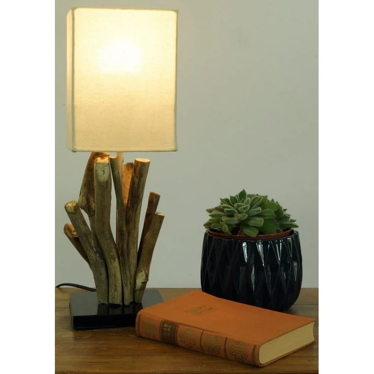 Guru-Shop Tischleuchte Tischleuchte Tischlampe Vigo, Treibholz,., Leuchtmittel nicht inklusive