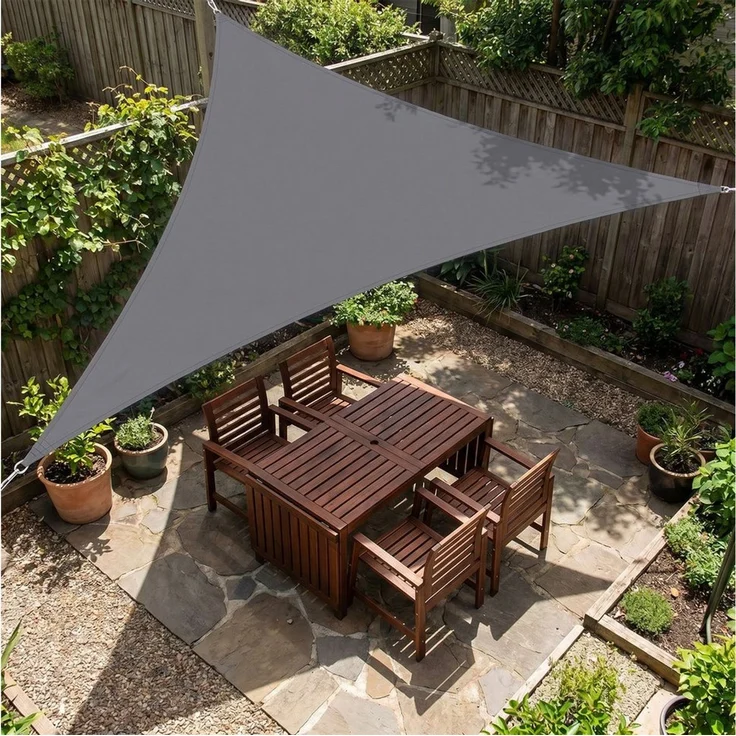 SUNULA Sonnensegel Balkon 160g/m² Polyester UV Schutz Sonnenschutz Terrasse Garten, Rechteckig, Anthrazit 2 x 3 m – Bild 1