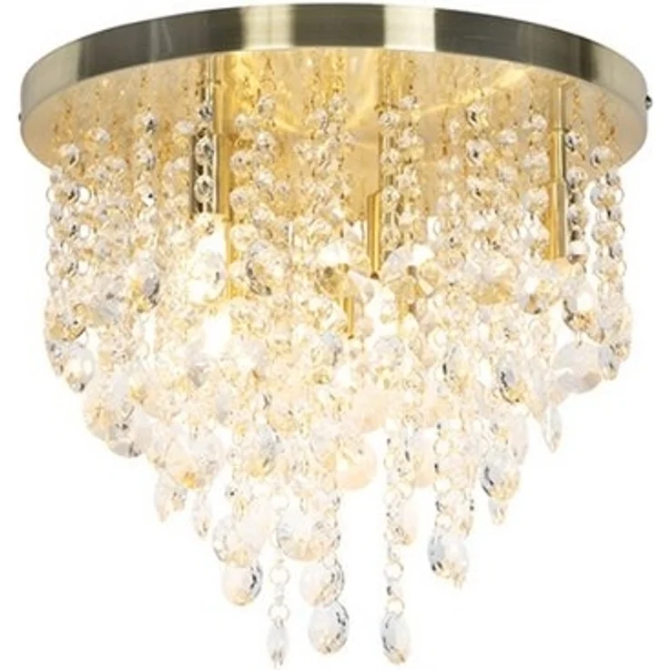 Qazqa Deckenleuchte Medusa, ohne Leuchtmittel, G9, Gold/Messing, Art Deco, Glas, 7-flammig – Bild 4