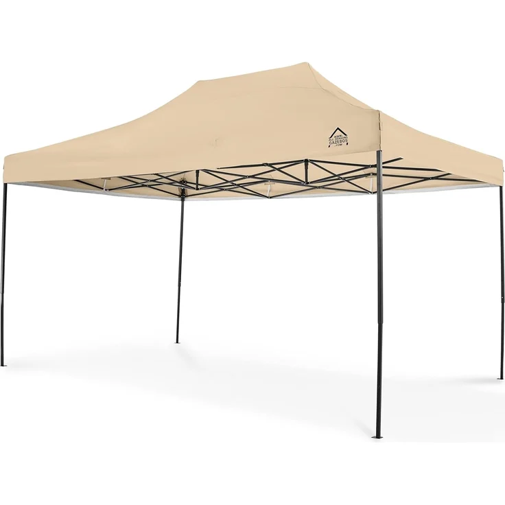 All Seasons Gazebos 3x4. 5m vollständig wasserdichtes Faltpavillon - Beige – Bild 1