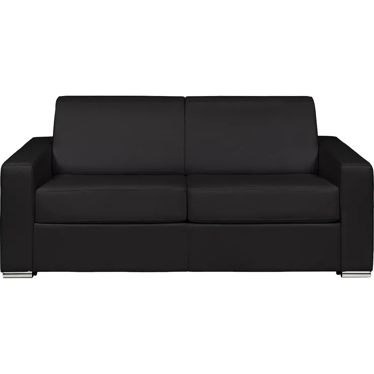 Vente-unique - CALITO Sofa Leder Schwarz - B 223 cm94 cm x H 85 cm x L 216 cm – Bild 2